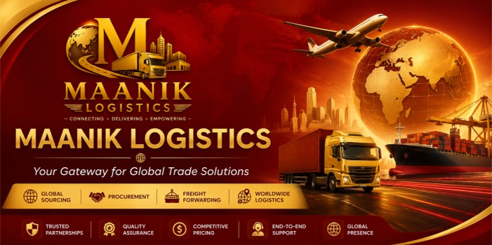 Maanik Logistics — Your Gateway for Global Trade Solutions. Connecting · Delivering · Empowering.